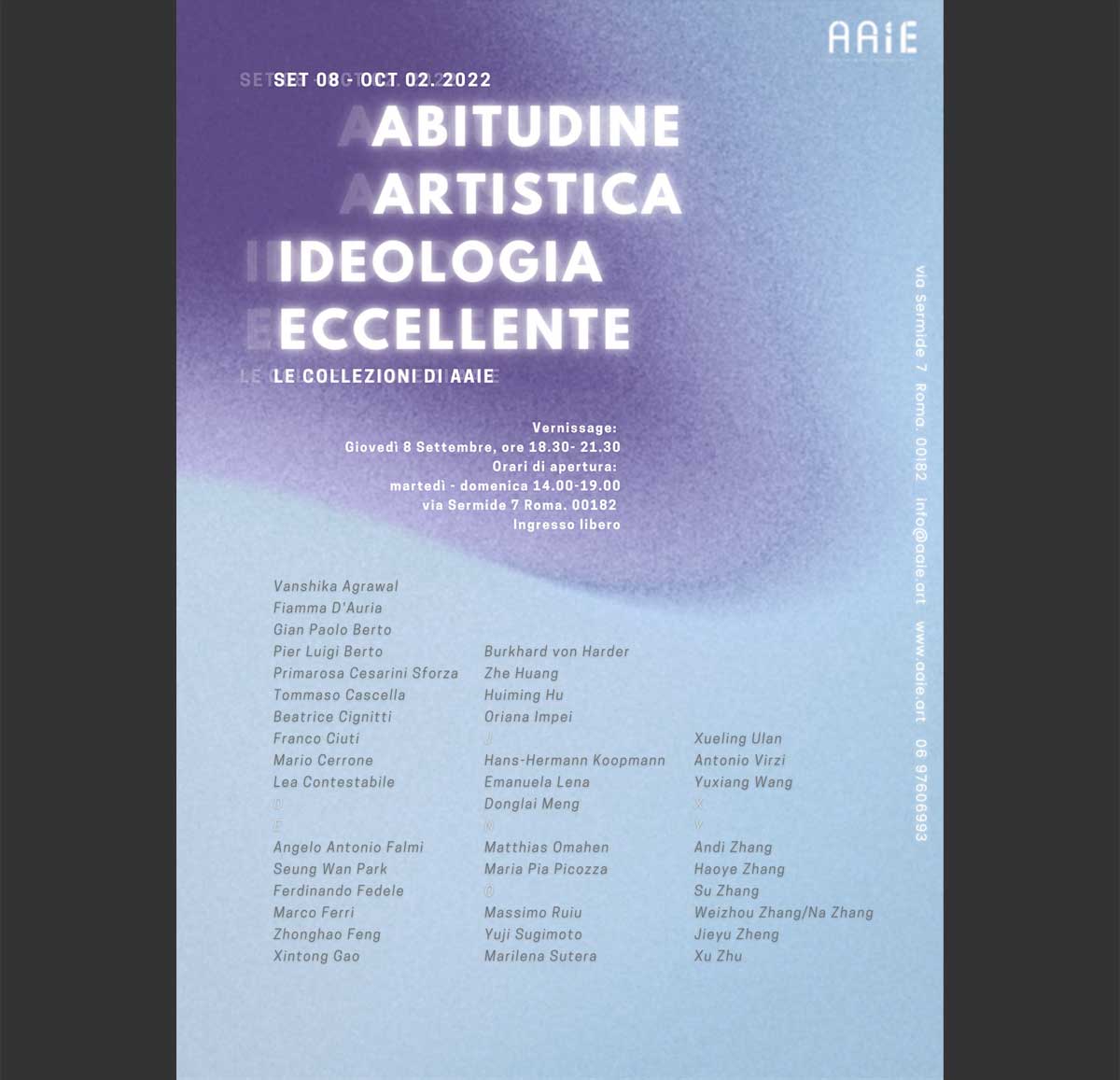 Burkhard Philipp von Harder | AAIE exhibition - ABITUDINE ARTISTICA - IDEOLOGIA ECCELLENTE